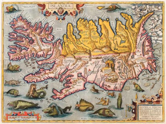 Древняя карта Исландии